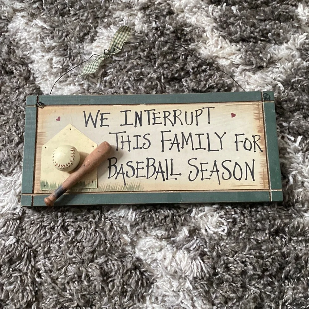 Baseball home decor sign - Picture 2 of 5